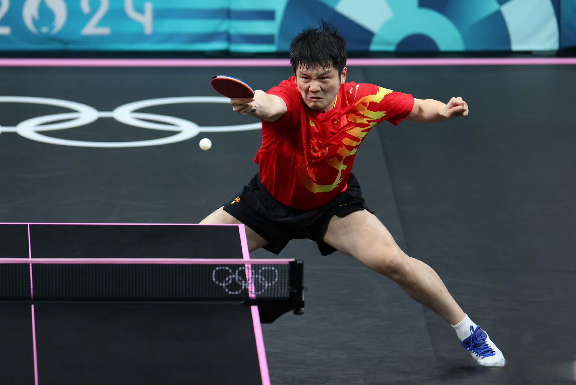 法国乒乓球队强势德国乒乓球队，樊振东高光表现